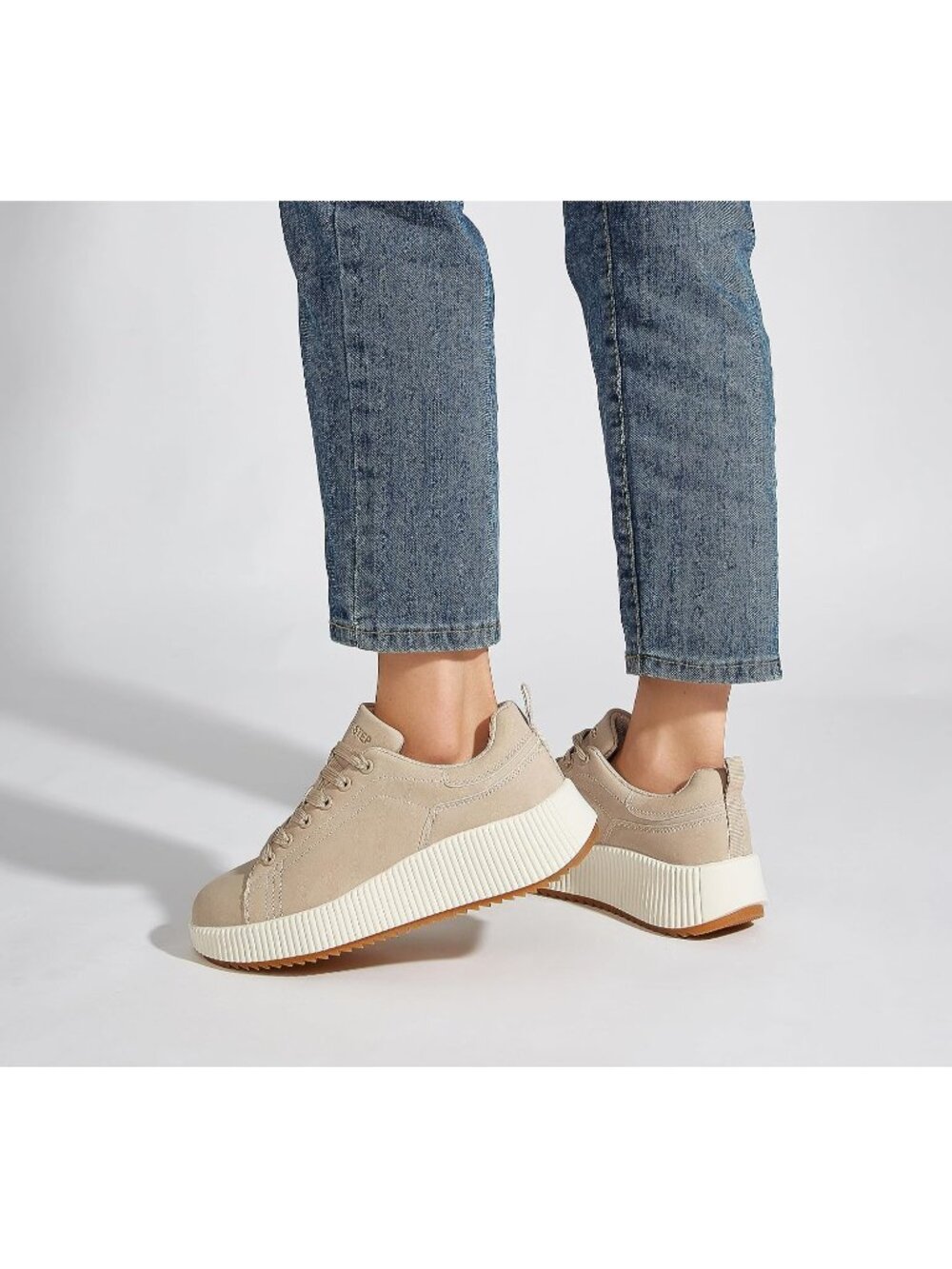 Women's Apricot Fashion Braided Crochet Lace Up Casual Retro Walking Sneakers - Picture 7 of 7